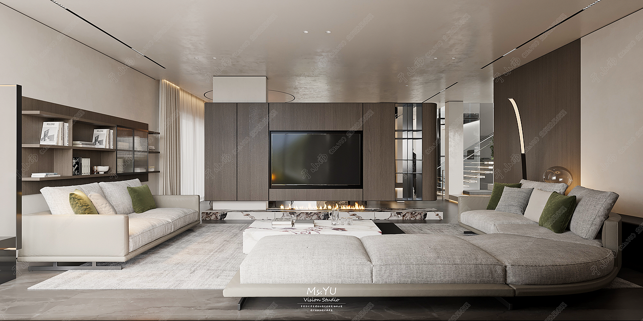 Ms.YU VISION丨极简别墅,搭配微水泥,高质量的家!