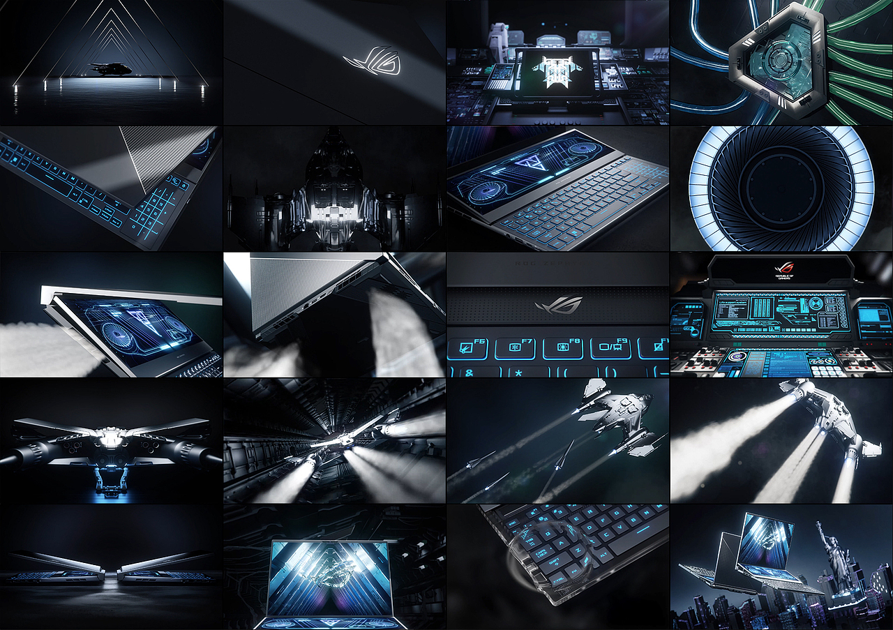 C4D动态学员七岁下山-SKYLINE-笔记本动态临摹