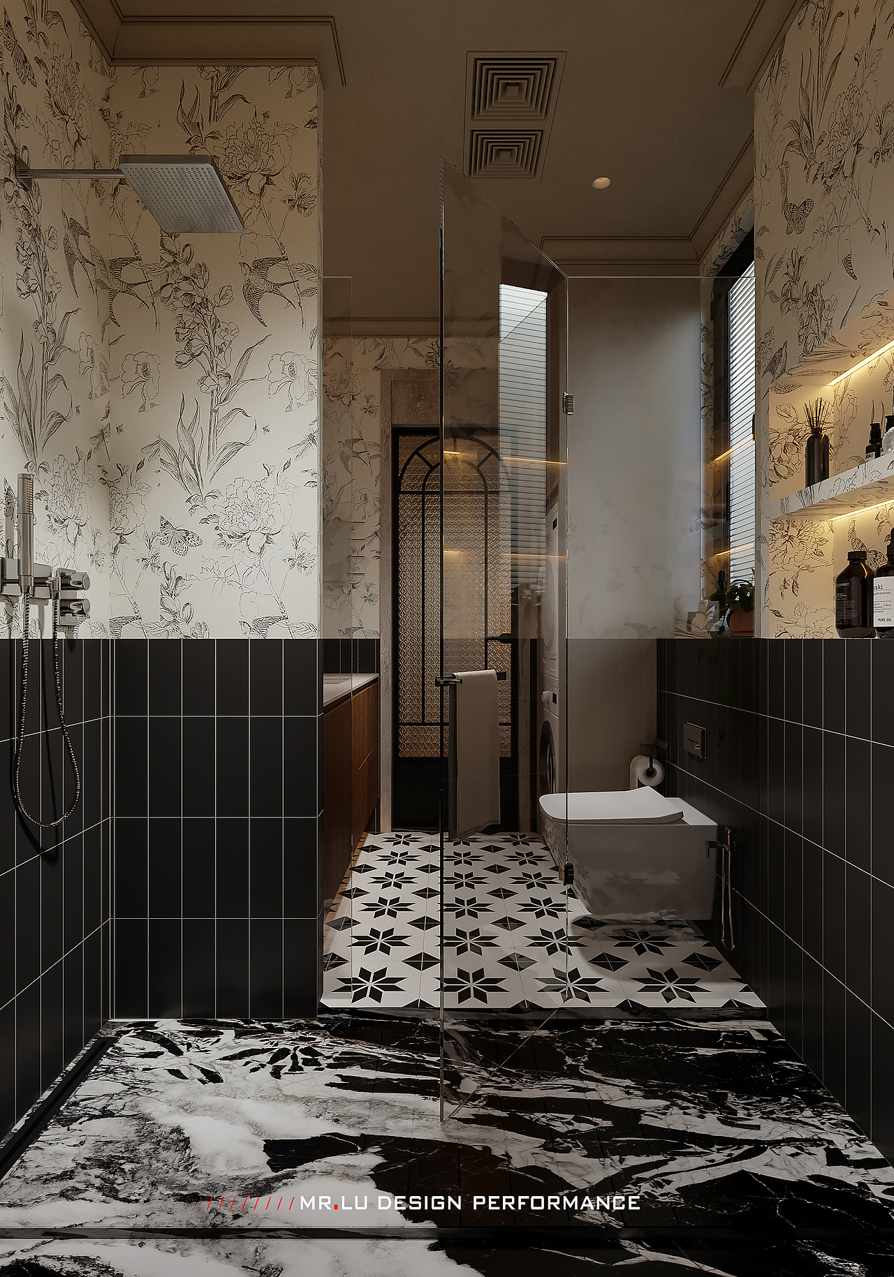 40㎡现代复古风格效果图表现