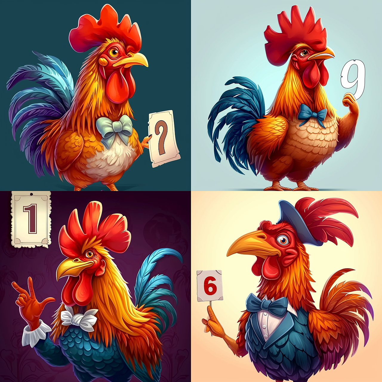 SD和MJ的技术演练脑暴图——鸡系列--斗鸡篇(图ZMzY3MzgxNjIw) - AI作品 - 站酷设计师痞子良原创素材 - 站酷ZCOOL
