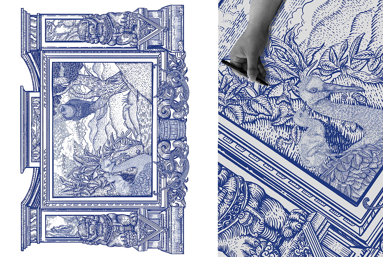 包装插画 版画 包装插画项目（图ZMzIzMDE5NDYw） - 商业插画 - 站酷设计师阿道插画原创素材 - 站酷ZCOOL