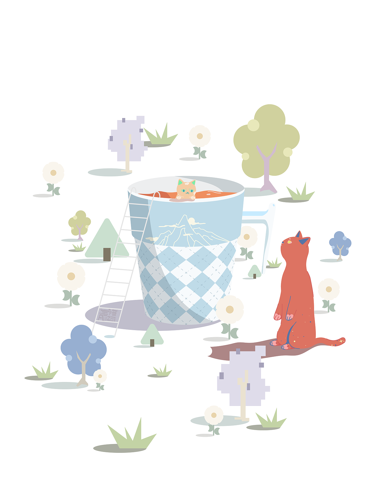 两只猫猫的过去一年图集（图ZMzI4MjU1NDQ4） - 创作习作 - 站酷设计师阿修修xiu原创素材 - 站酷ZCOOL