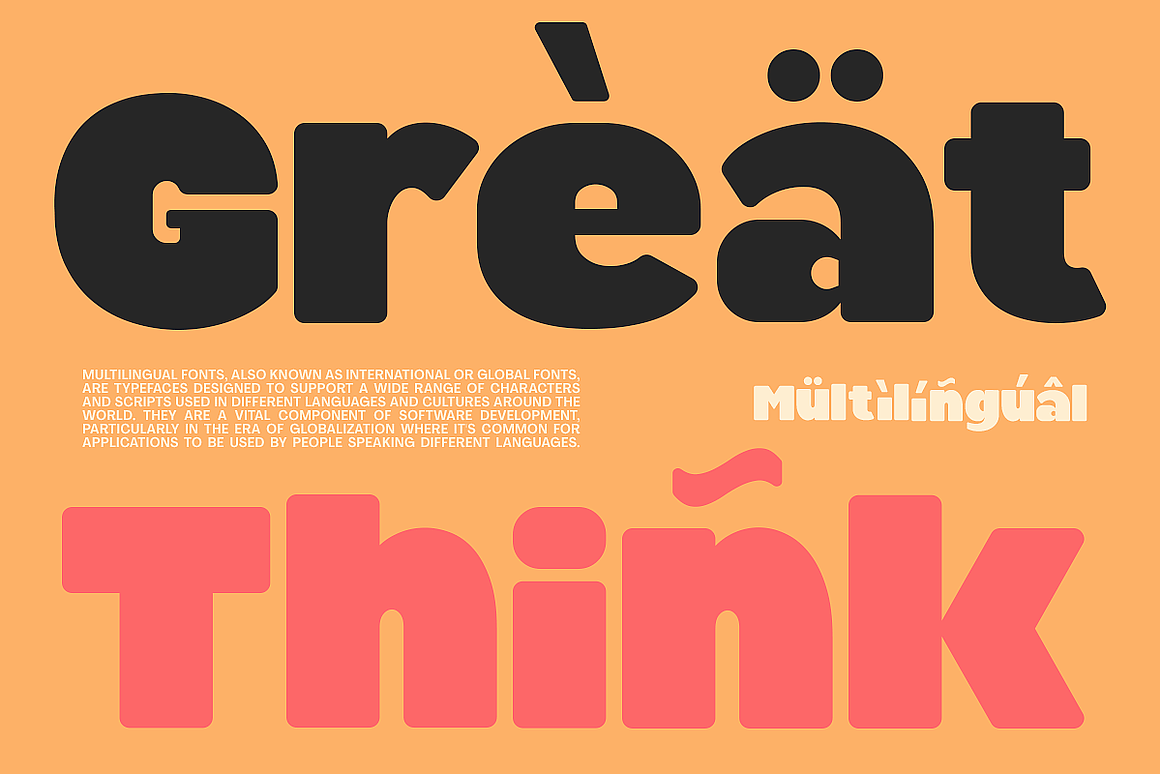 复古卡通趣味圆角粗体POP海报封面标题无衬线英文字体