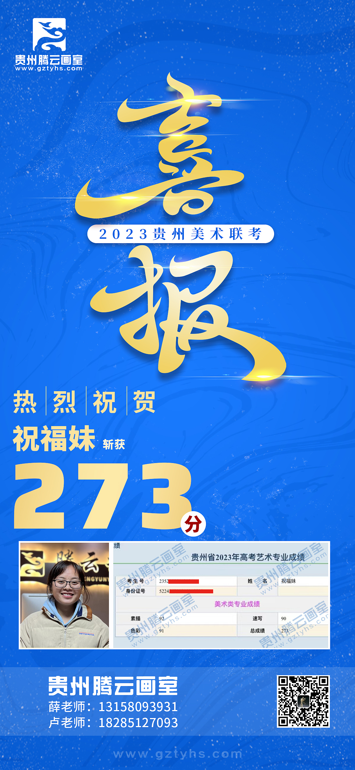 腾云画室2023喜报