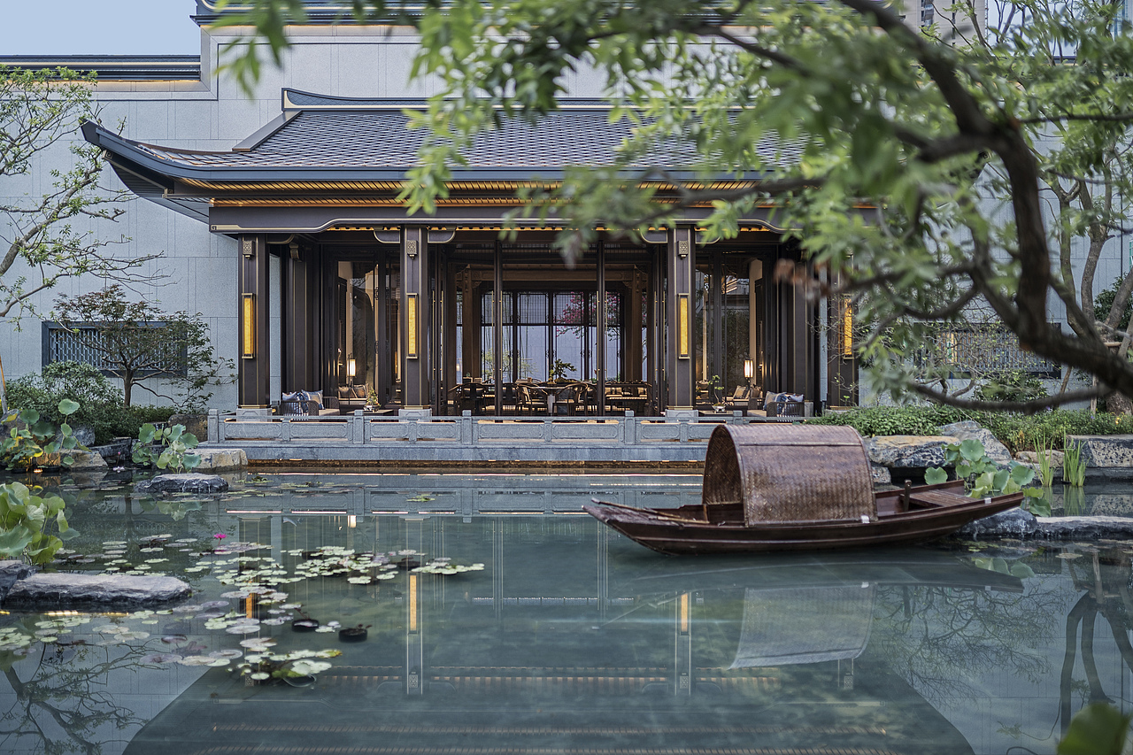 盘石设计 | 600㎡中式售楼处，白墙黛瓦，筑梦诗画徽境（图ZMzM3NjU4NDg4） - 商业空间设计 - 站酷设计师深圳盘石设计原创素材 - 站酷ZCOOL