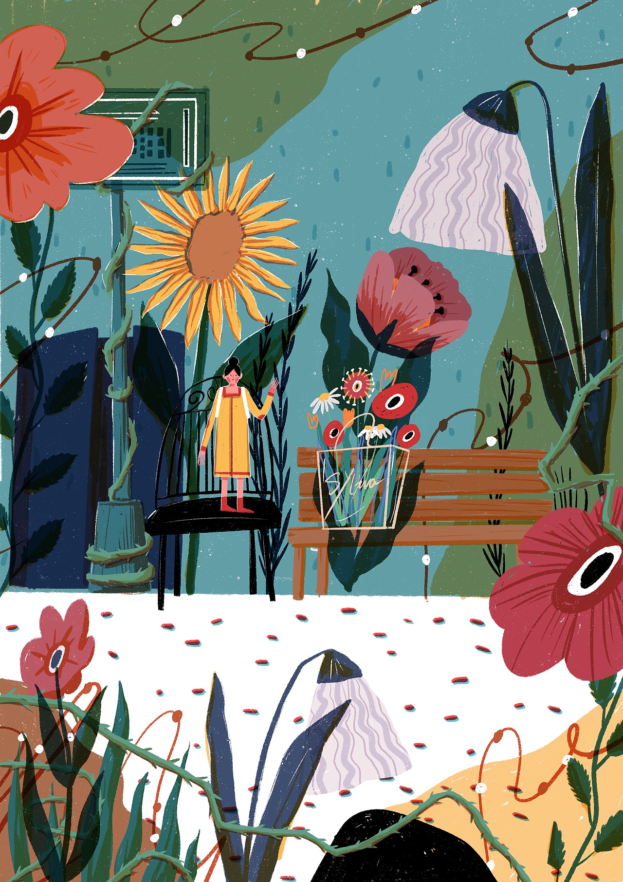 万物生长——我的个人线下插画展（图ZMzUxMjE1NTA0） - 艺术插画 - 站酷设计师业余的Sylvia原创素材 - 站酷ZCOOL