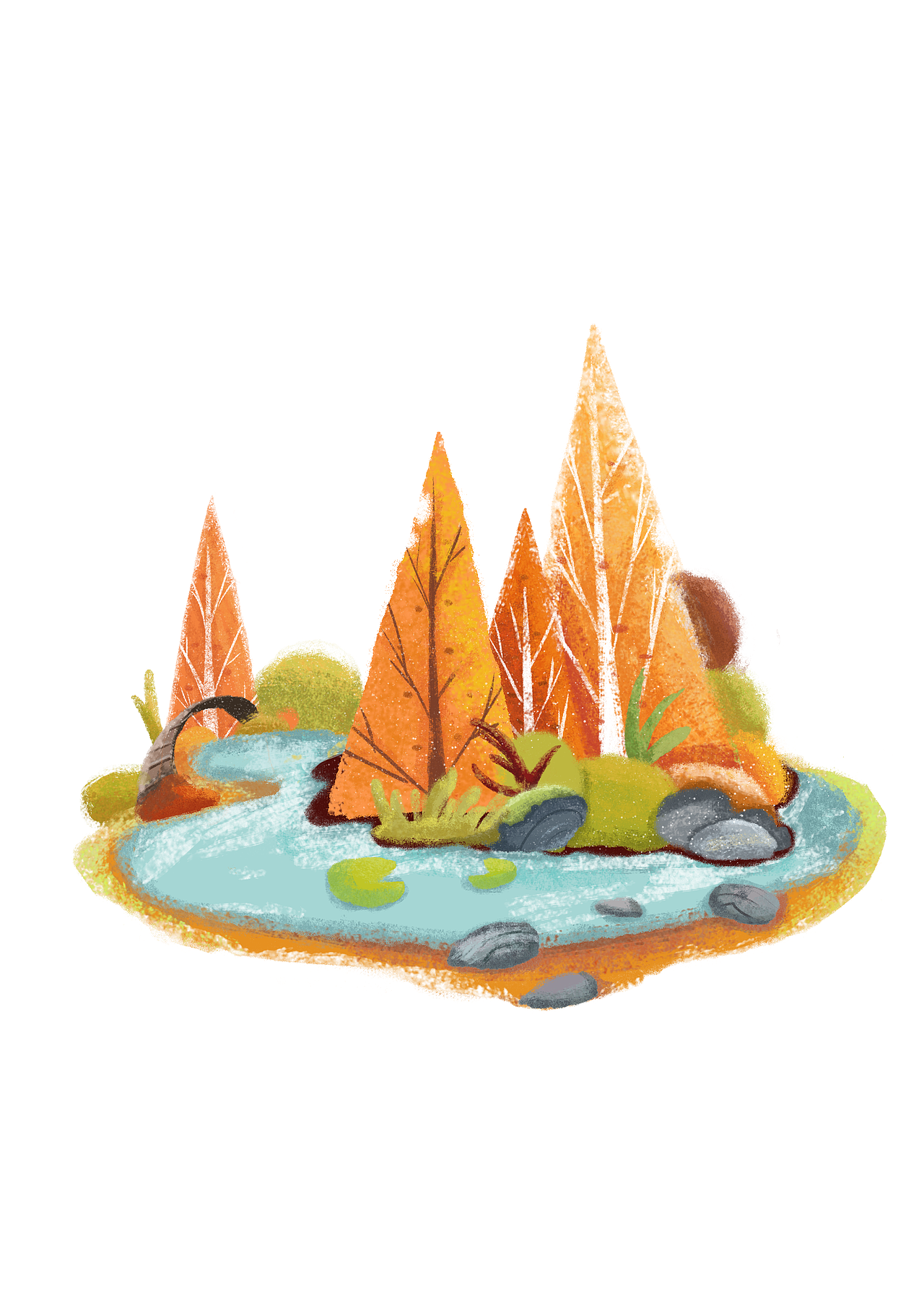 鱼雨桐插画临摹-植物