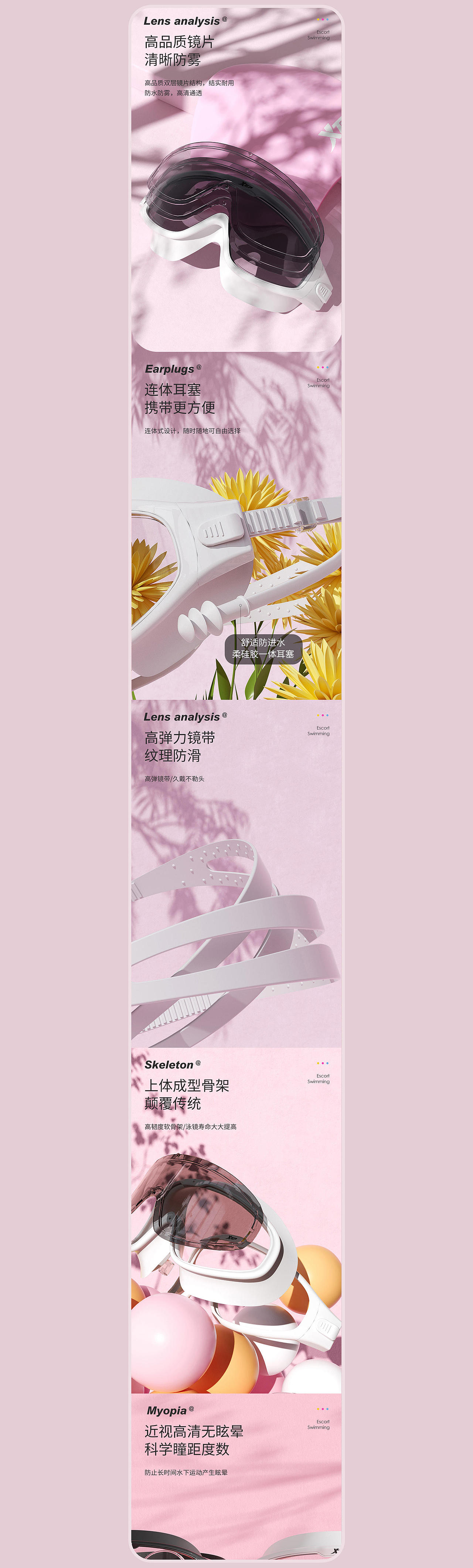 两组泳镜详情