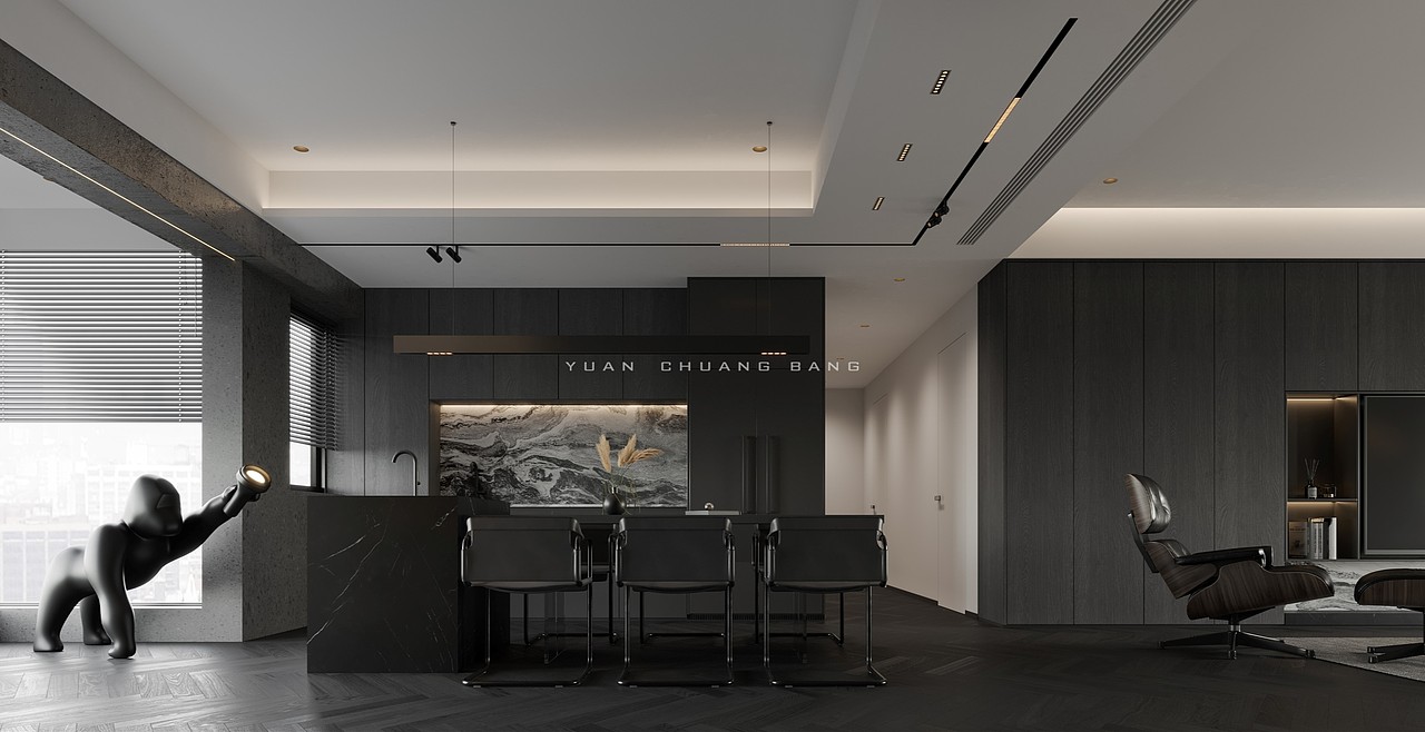 Modern style | 极简暗黑系（图ZMjk5ODI0OTYw） - 家装设计 - 站酷设计师森林空间原创素材 - 站酷ZCOOL