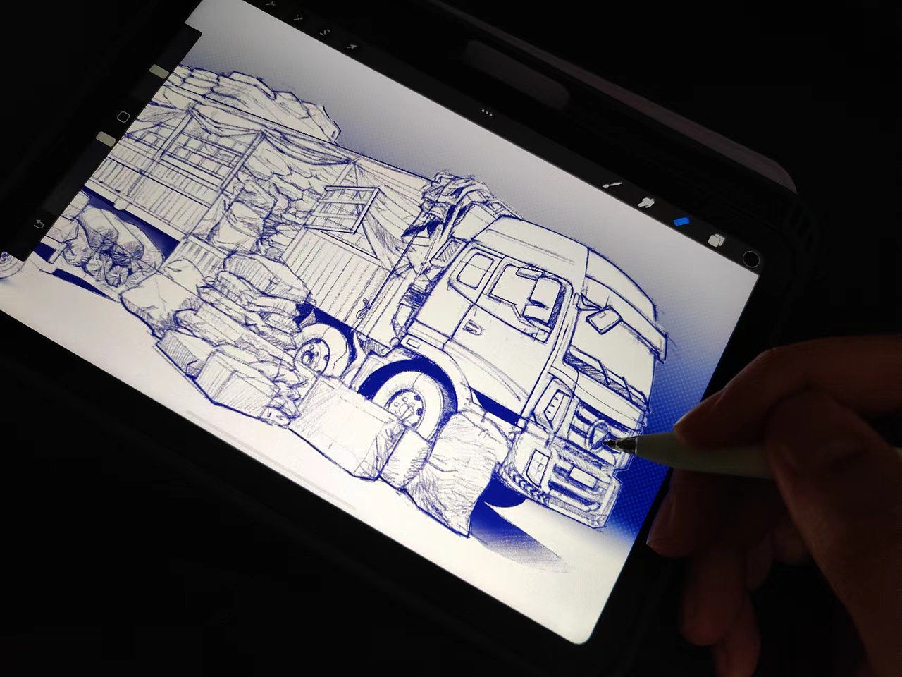 石龙批发市场的卡车（图ZMzAxNDczMDYw） - 创作习作 - 站酷设计师Liurenpei原创素材 - 站酷ZCOOL