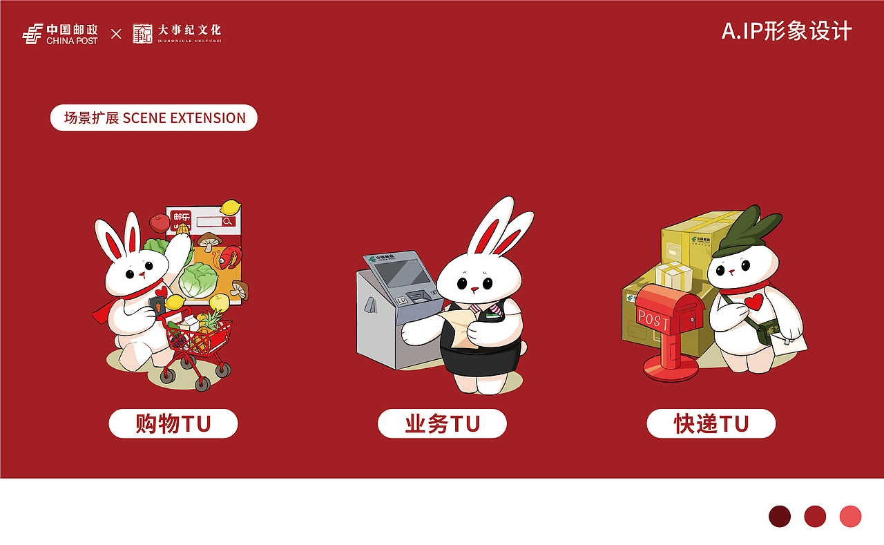 中国邮政2023年网店氛围营造IP吉祥物设计