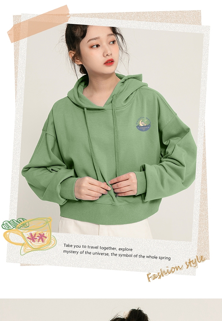 模特拍摄 连帽卫衣女春秋