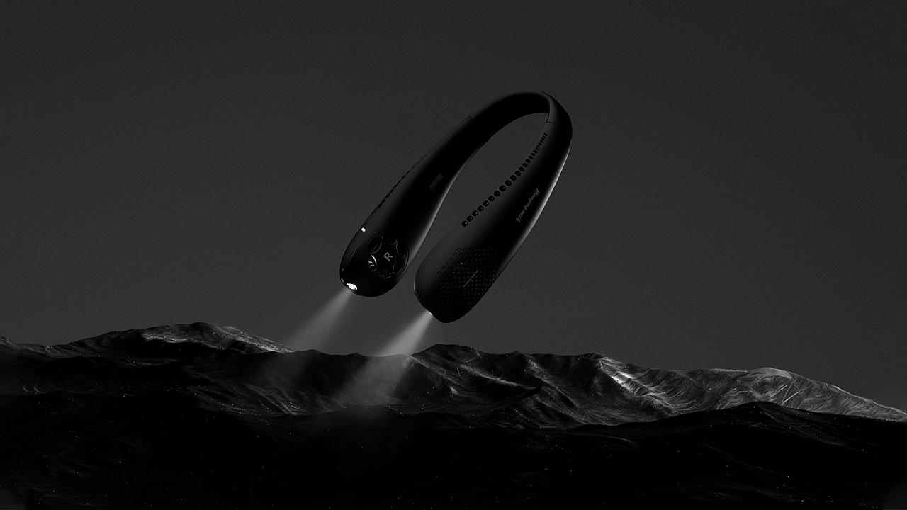 阅读灯挂脖风扇