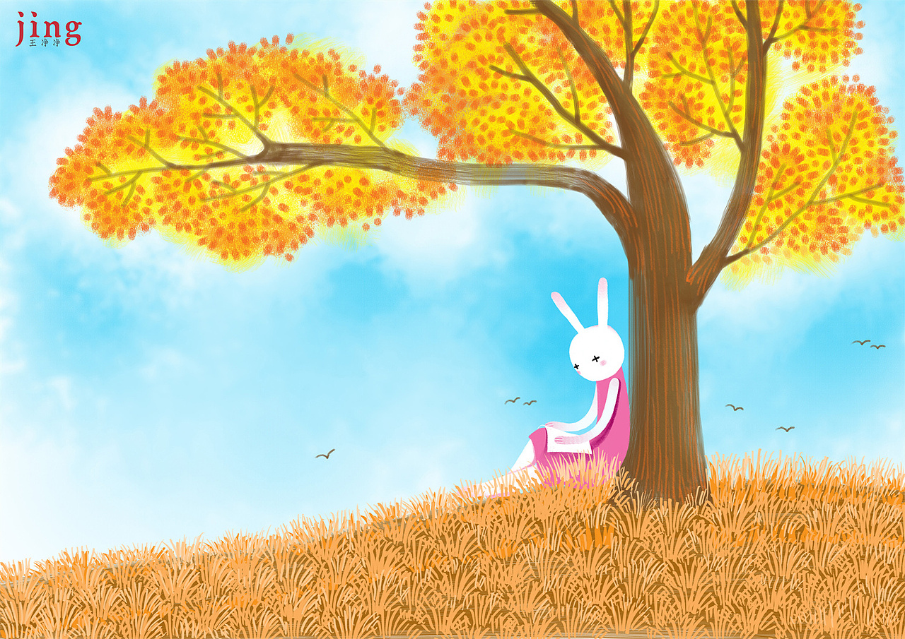 兔年插画合集 60幅艾玩兔横版壁纸插画（图ZMzEzNDI0Mzg0） - 儿童插画 - 站酷设计师画儿晴天原创素材 - 站酷ZCOOL
