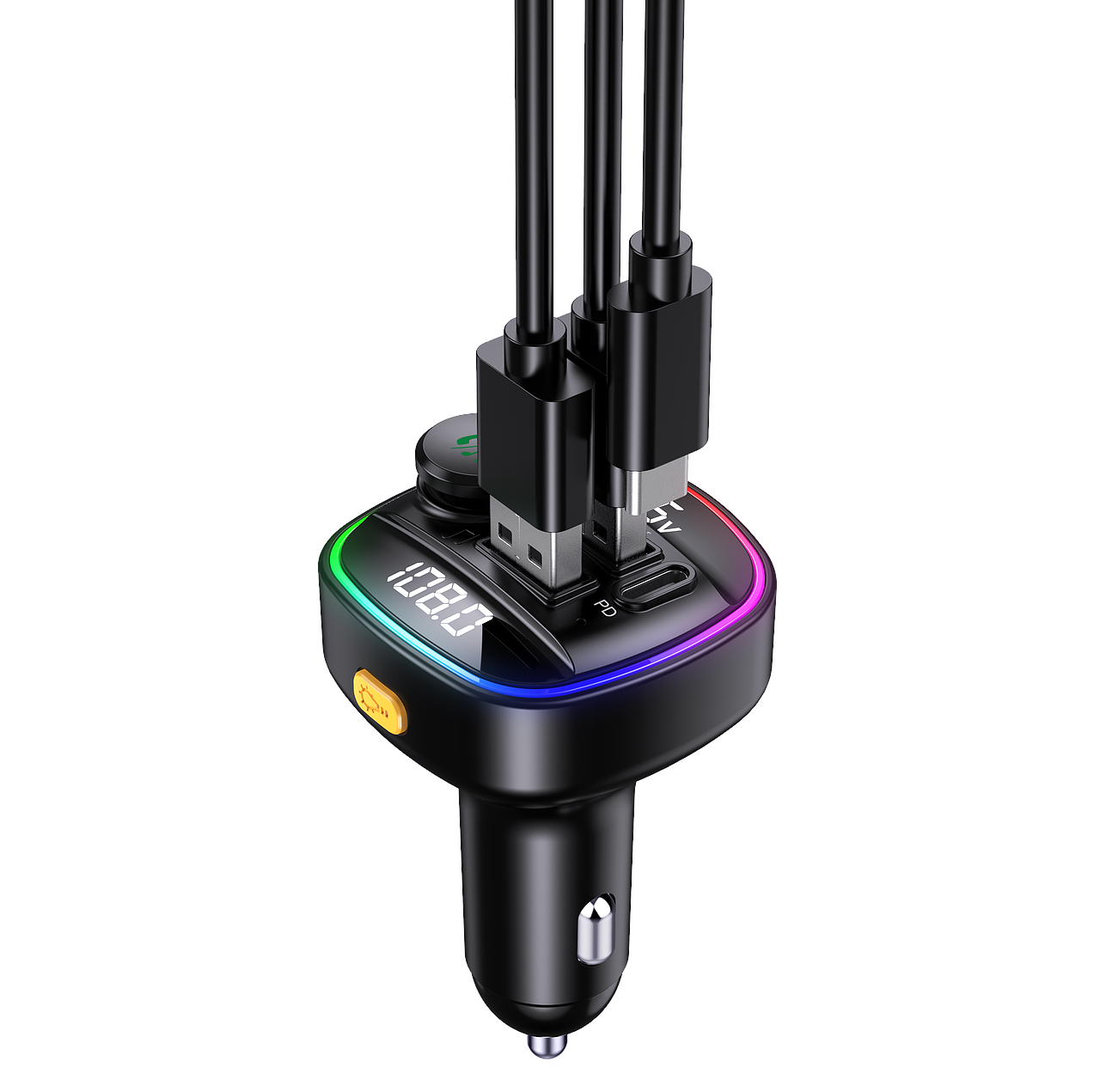 车载FM 蓝牙 充电器-建模渲染