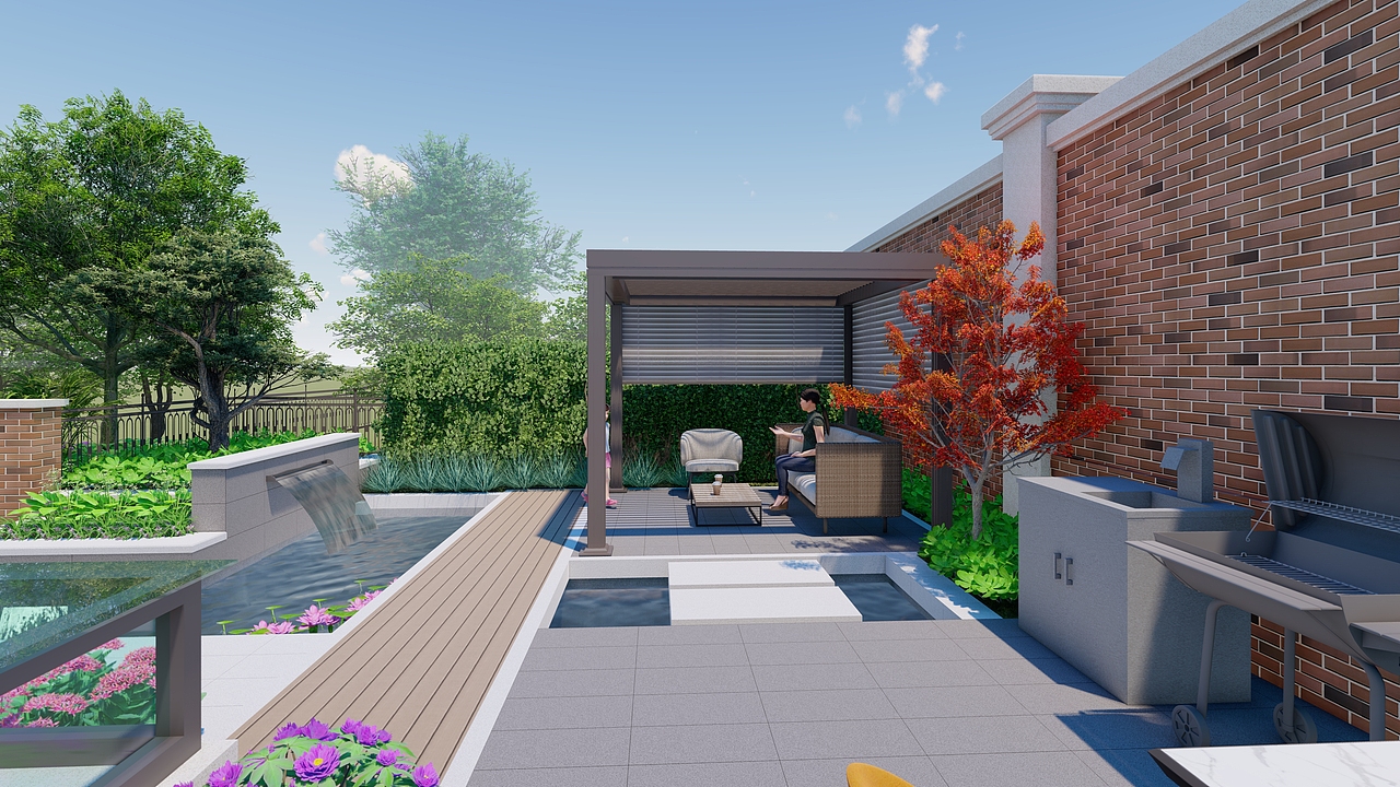 现代庭院景观（图ZMzQ4NDM5NzY4） - 景观设计 - 站酷设计师浩然张的景观世界原创素材 - 站酷ZCOOL