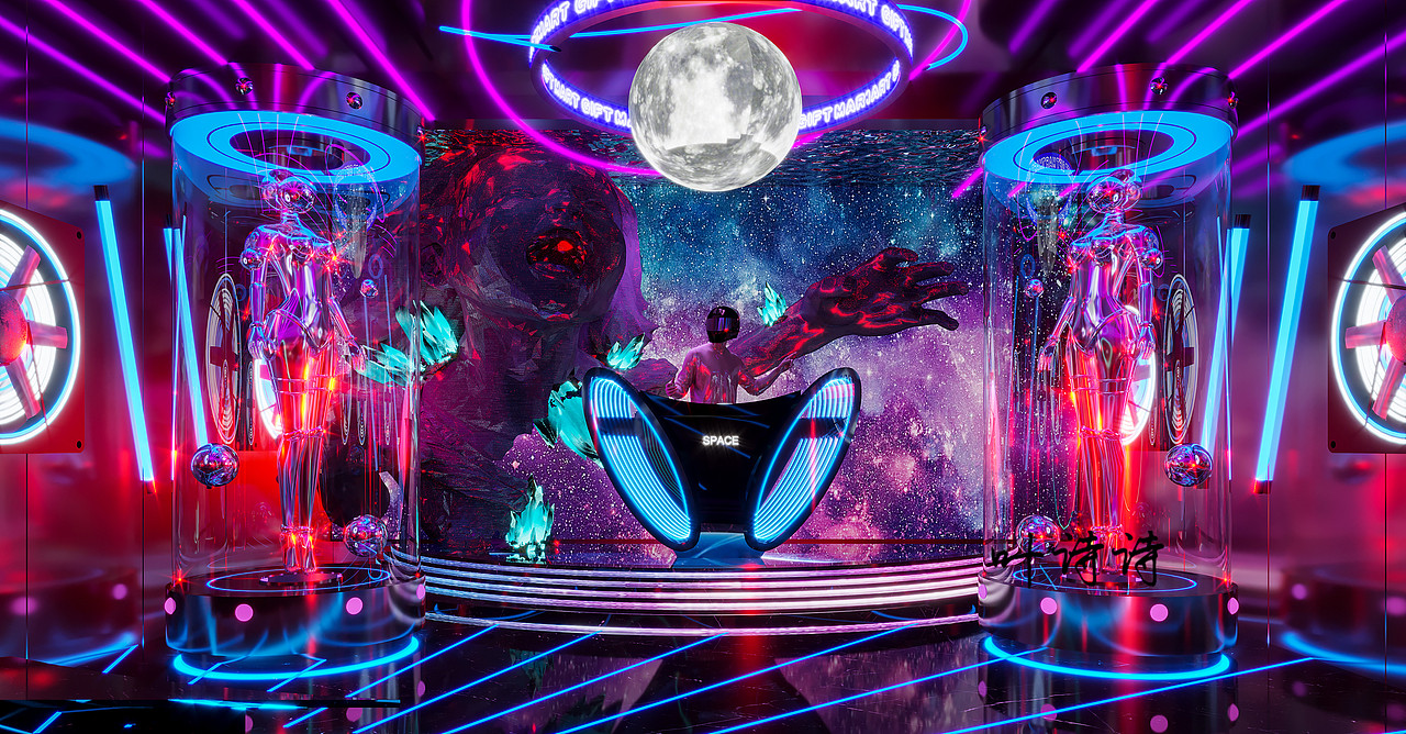 酒吧设计|神秘感的科技型酒吧