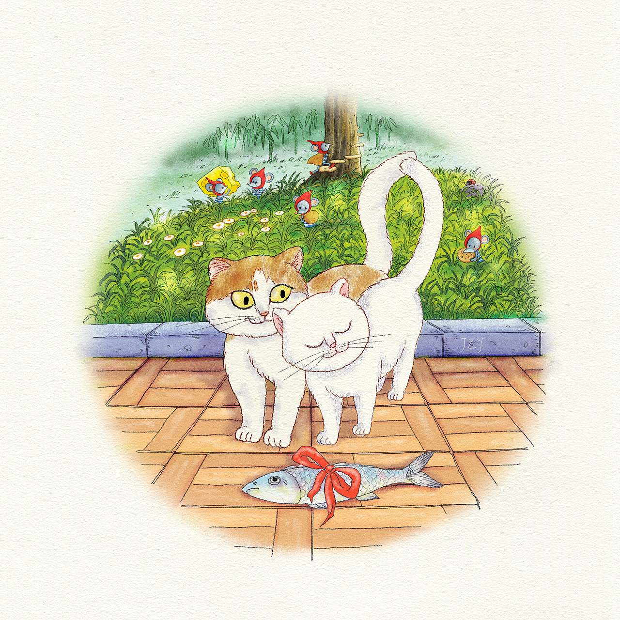 猫邻居（图ZMzUxMjczNzMy） - 儿童插画 - 站酷设计师JZY09原创素材 - 站酷ZCOOL