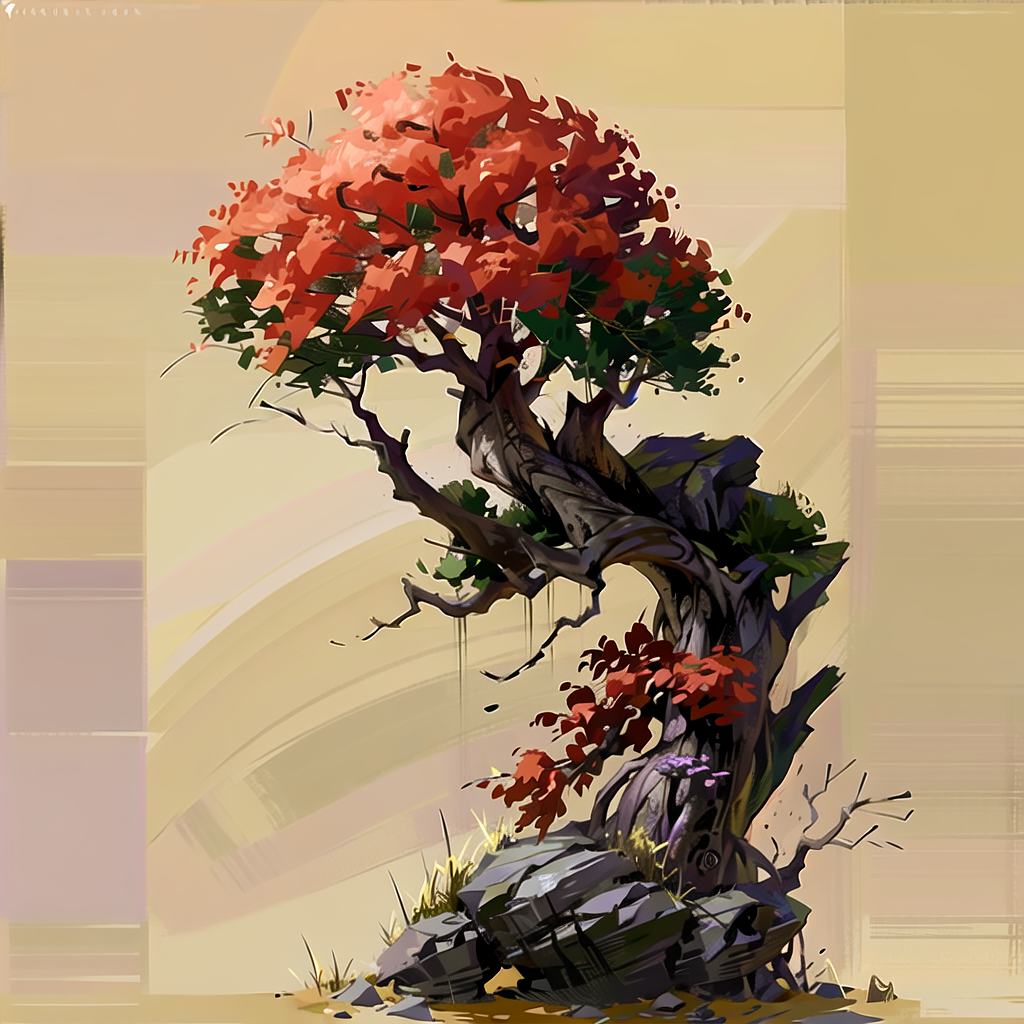 AI(SD)_风格化树木（图ZMzQ4NDk3NDUy） - 场景 - 站酷设计师ZH_N_原创素材 - 站酷ZCOOL