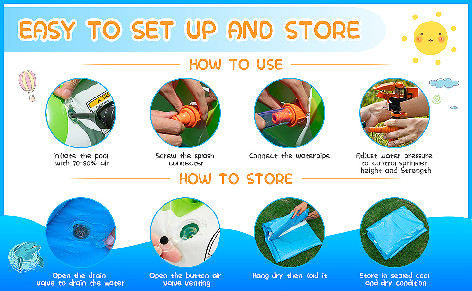 亚马逊-恐龙喷水垫主图