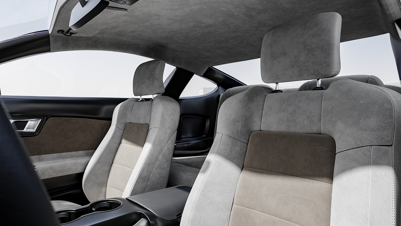 反差萌的汽车渲染，骚紫色野马。再试下内饰渲染。（图ZMzI3Nzg4NDMy） - 机械/交通 - 站酷设计师黎文杰原创素材 - 站酷ZCOOL