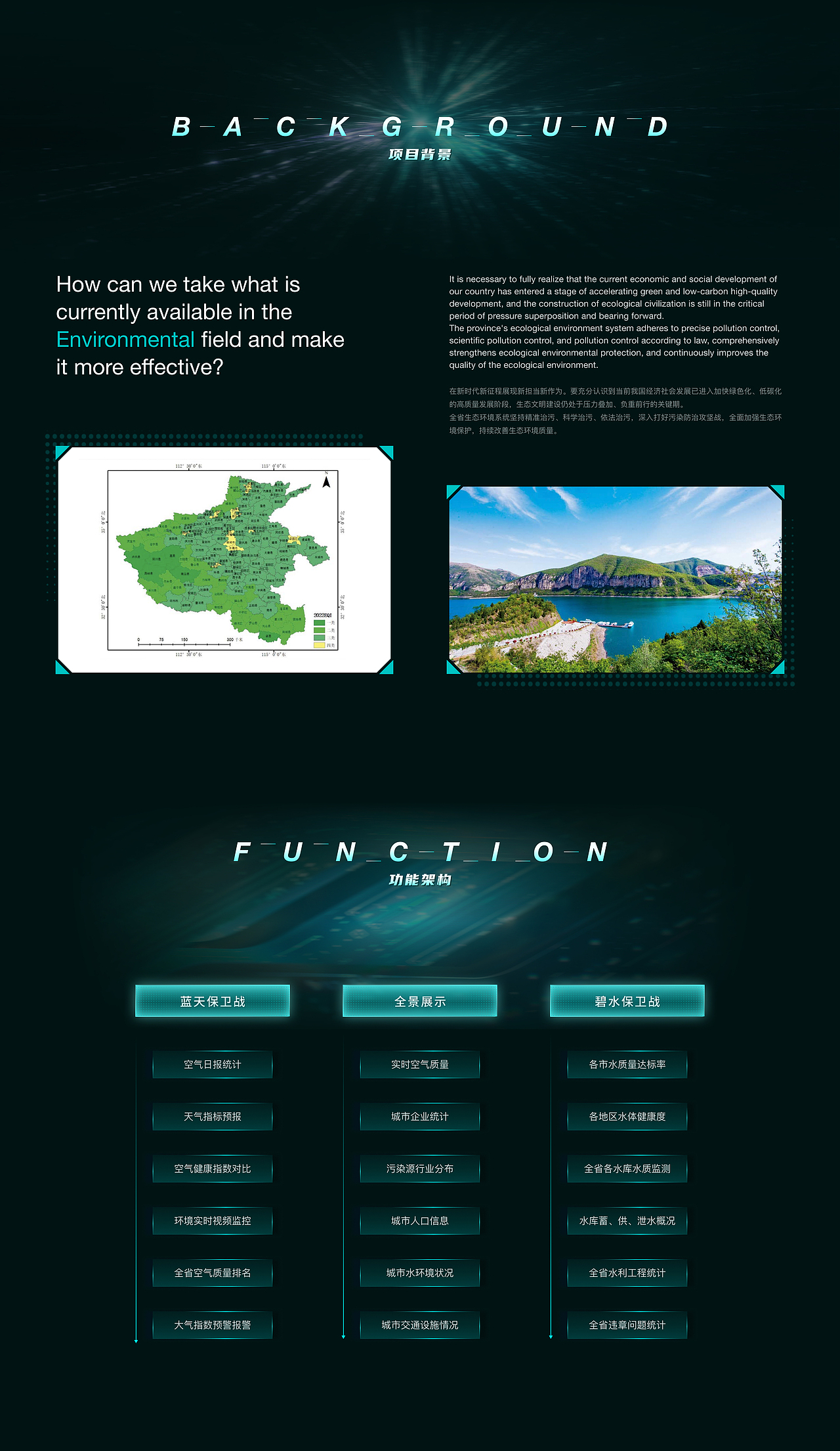 河南生态环境可视化大数据平台