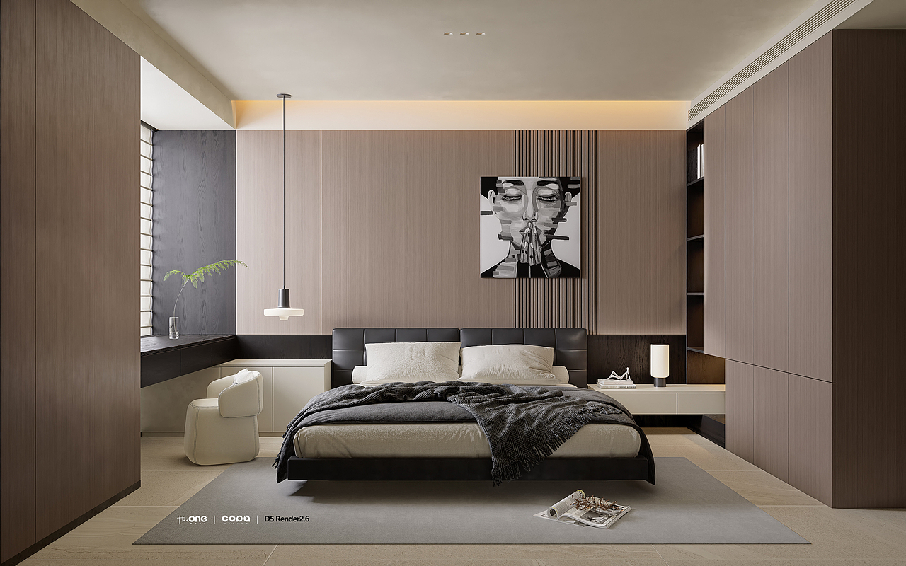 D5渲染器意式简约空间表现