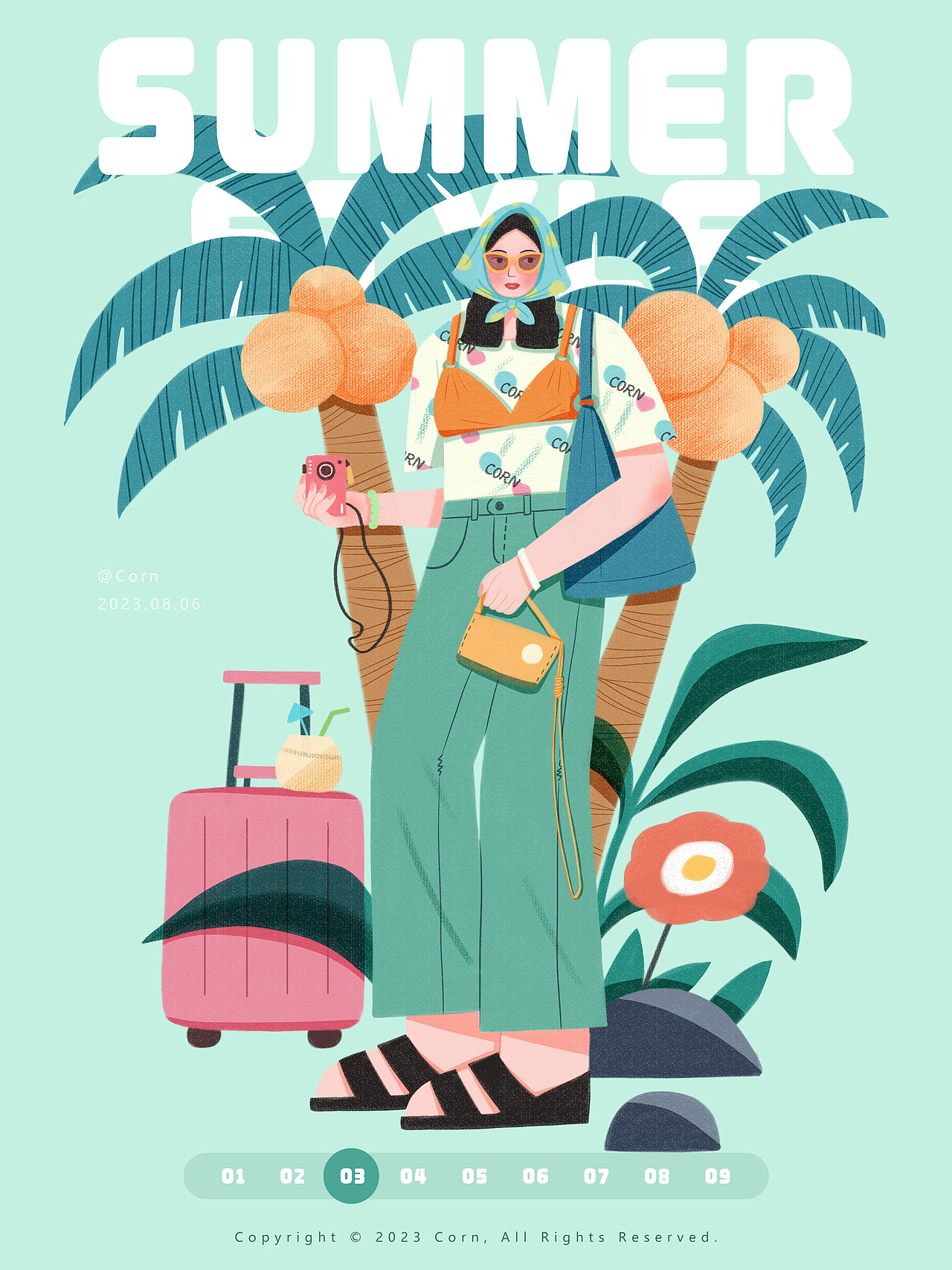 2023-8月人物插畫合集