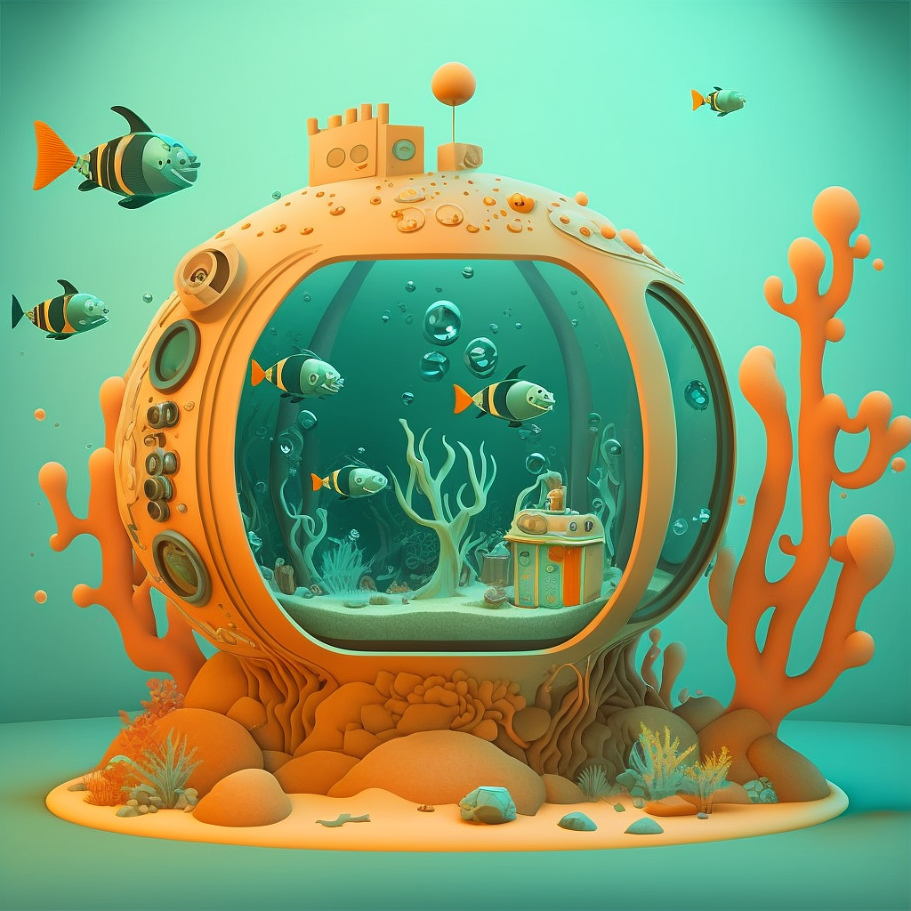 卡通水族馆系列场景