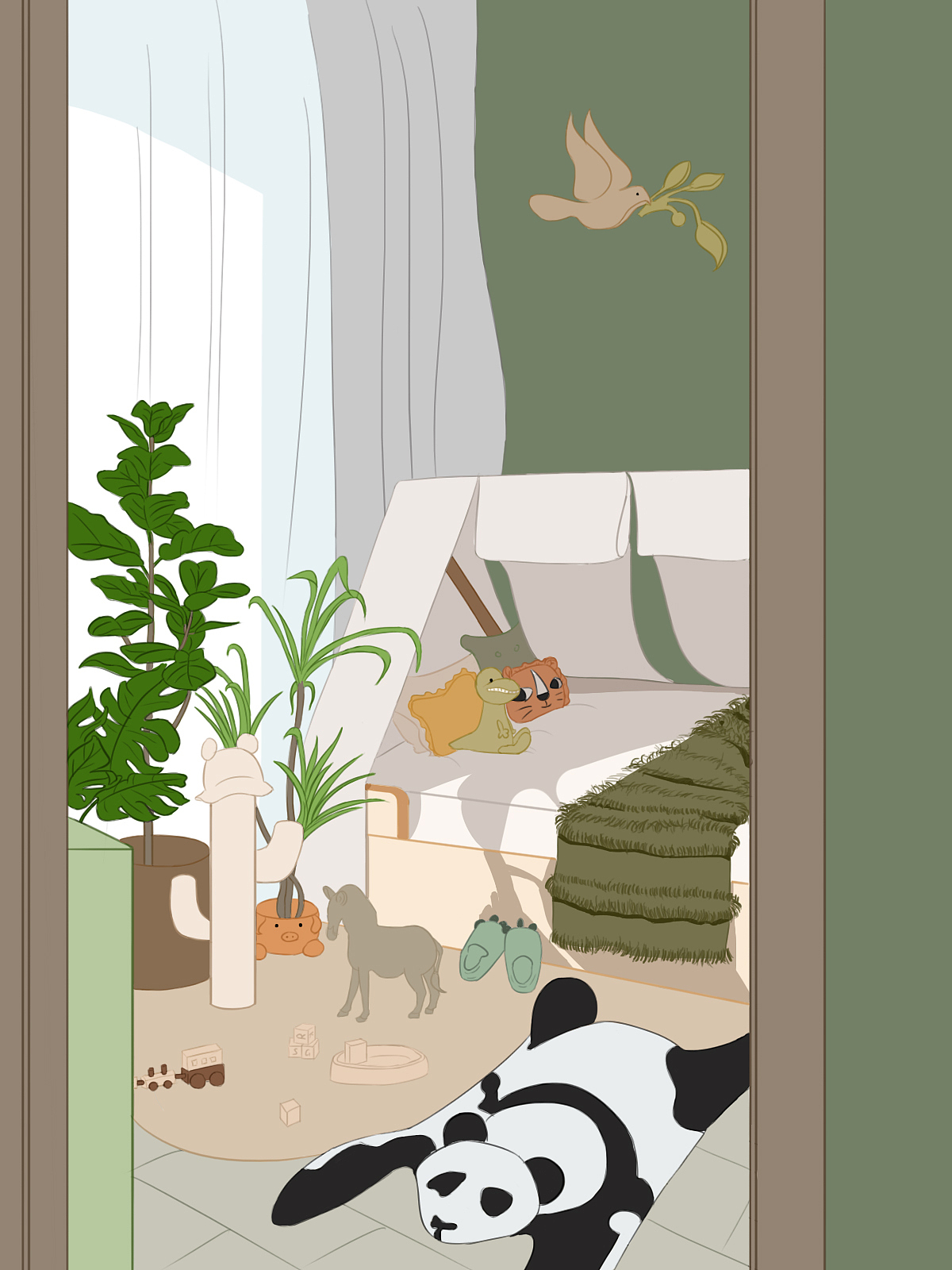 画画画，摸摸鱼（图ZMzM3MzIxMTM2） - 商业插画 - 站酷设计师橘子不咋甜原创素材 - 站酷ZCOOL