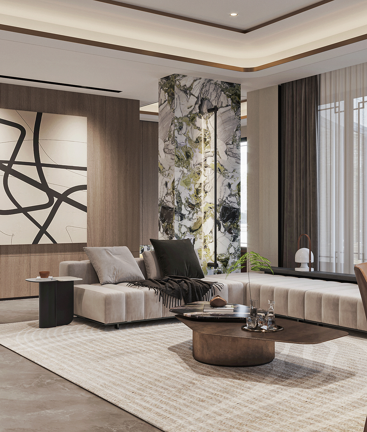 现代轻奢效果图