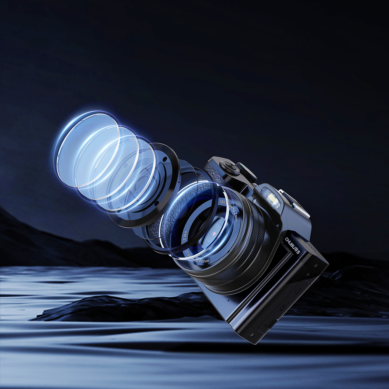 數(shù)碼相機渲染（微單）（圖ZMzQ4ODQyMzEy） - 產(chǎn)品 - 站酷設計師GANSK原創(chuàng)素材 - 站酷ZCOOL