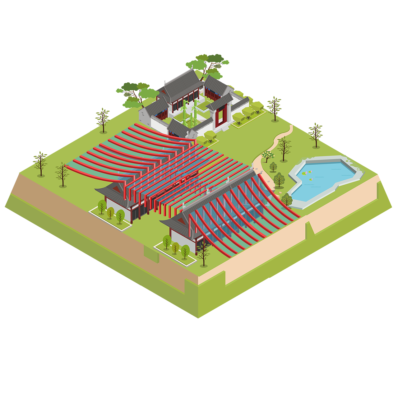 矢量地图立体建筑摘取部分景点（图ZMzA5ODE3OTQw） - 宣传物料 - 站酷设计师狗哥初一原创素材 - 站酷ZCOOL