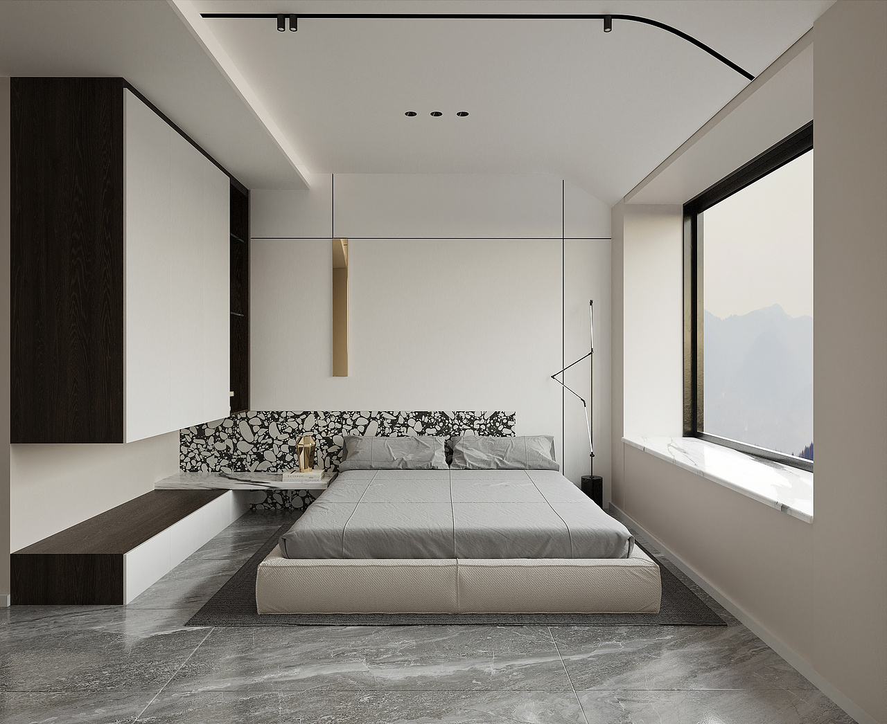 客餐厅现代黑白灰 //卧室