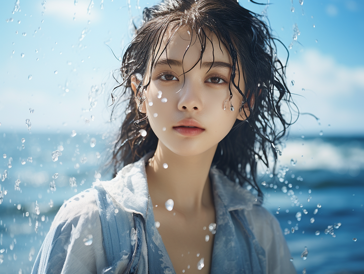 听说，夏天和大海更配哦☀️🌊AI夏日清纯风（图ZMzQ4MTA1NDYw） - AI作品 - 站酷设计师VRGC研究院原创素材 - 站酷ZCOOL