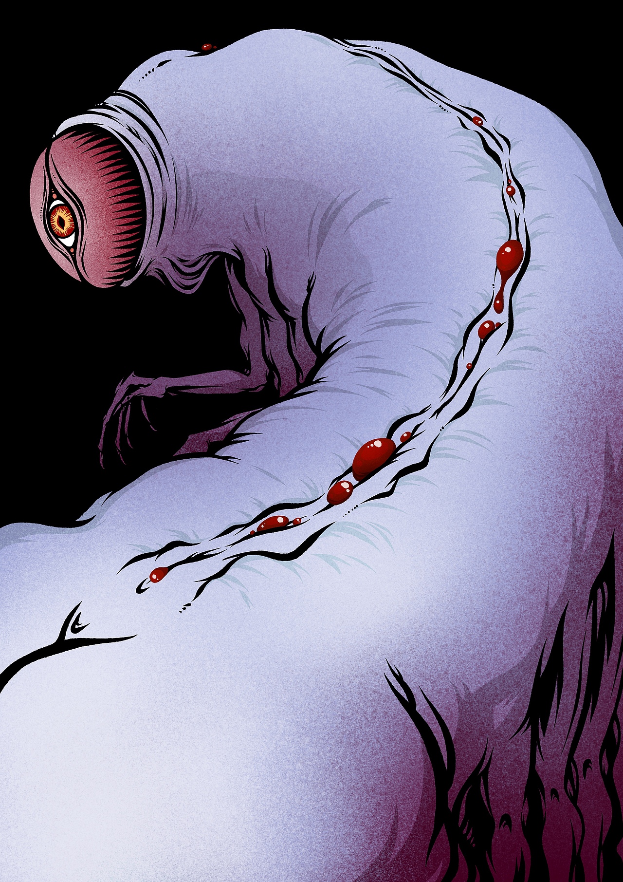 一组深海系列的怪物插画