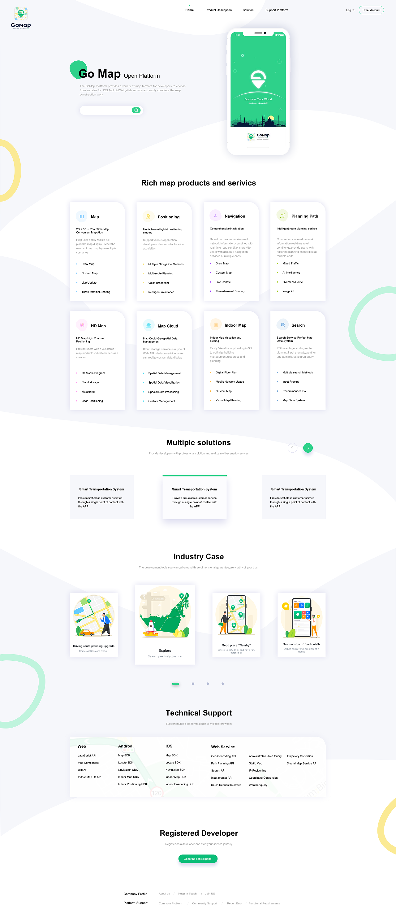 GoMap官网风格设计之4,5,6.