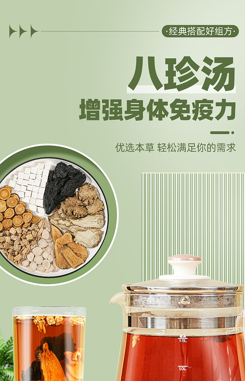 电商产品摄影设计│中药组方八珍汤