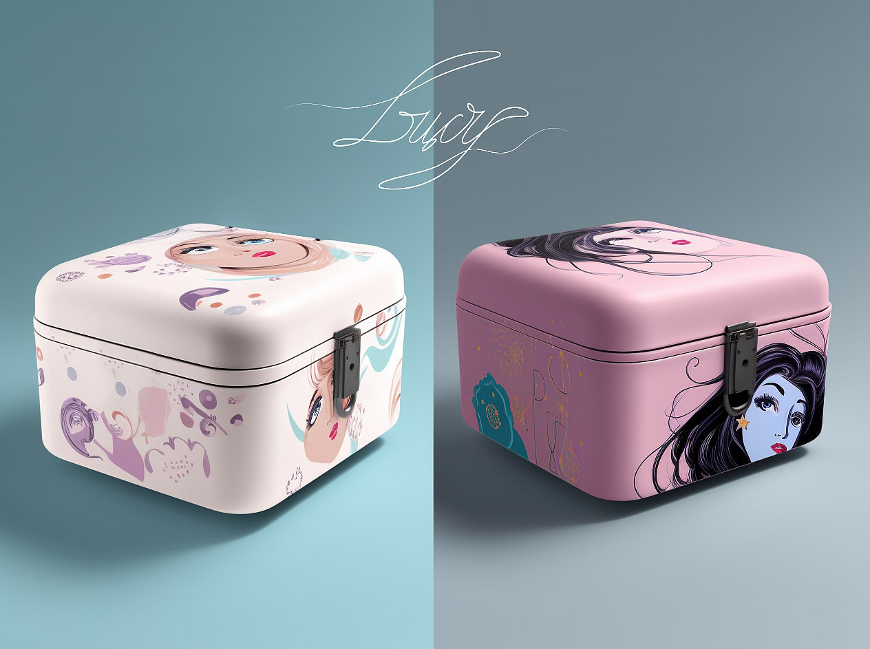 一组毕加索风格+时尚女孩类美妆护肤类包装设计（图ZMzM5MDU0ODEy） - 包装 - 站酷设计师梦画诗音原创素材 - 站酷ZCOOL