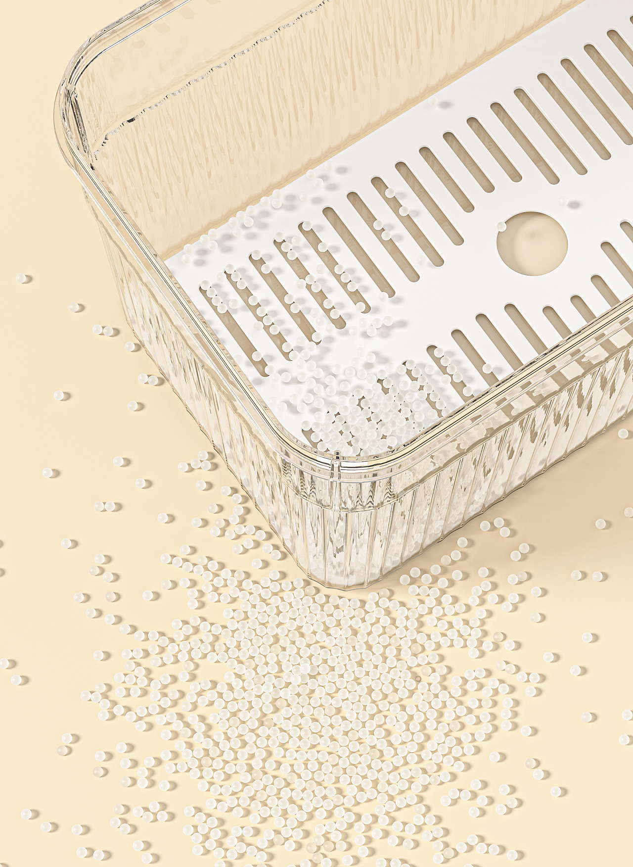 【产品渲染-冰箱收纳盒】