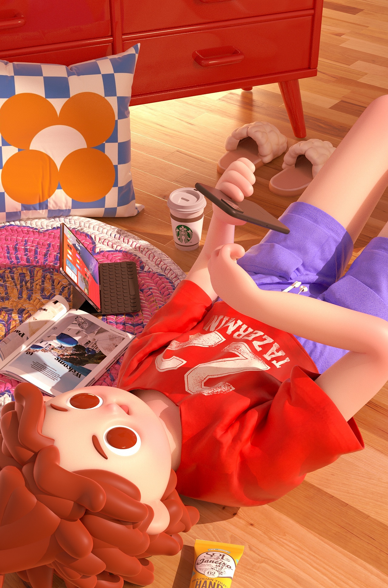 宅家一整天（图ZMzE3ODcwNTIw） - 人物/生物 - 站酷设计师小马SUA原创素材 - 站酷ZCOOL