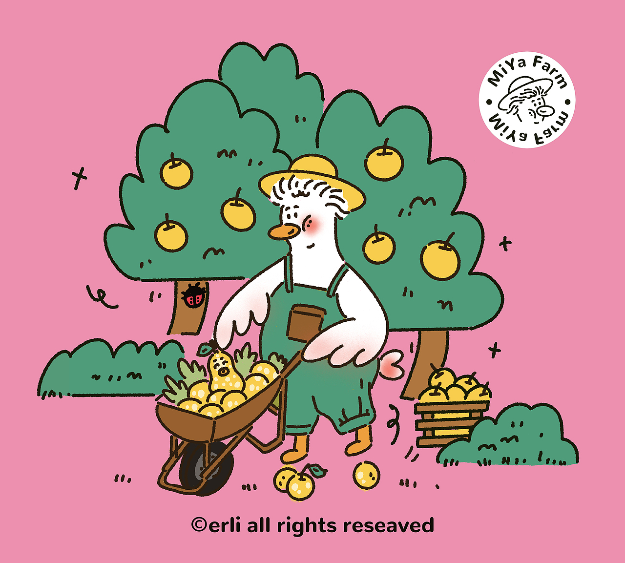 米娅农场 | 手绘地图 |IP设计 | 插画延展 | 文创周边