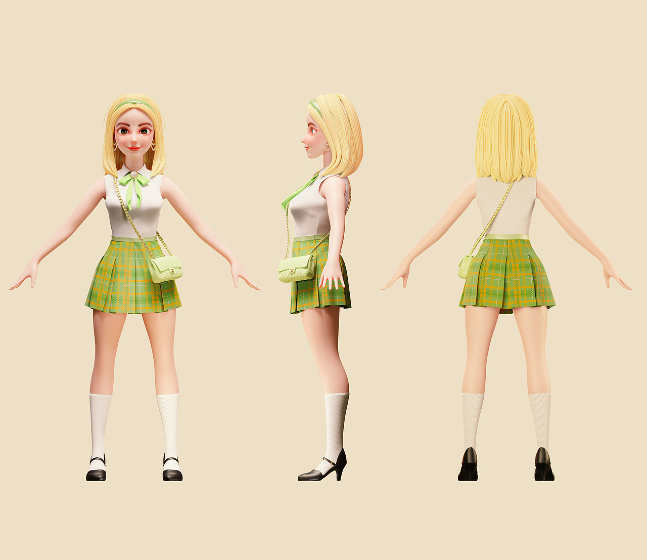 blender人物设计+场景渲染——Lizzy（图ZMzA5MTQ1Mjg0） - 人物/生物 - 站酷设计师3D设计师沐沐原创素材 - 站酷ZCOOL