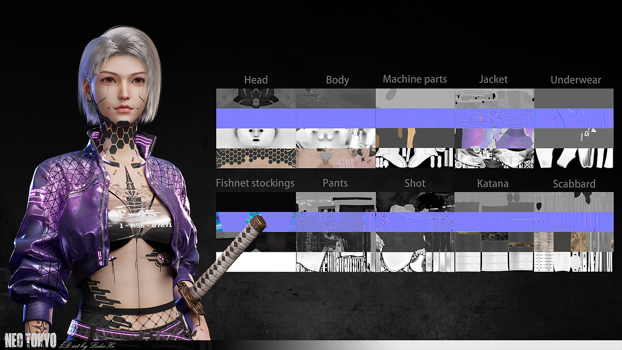 Akiko "Blade" Nakamura（图ZMzU0MTEyNTY4） - 人物/生物 - 站酷设计师徐林海原创素材 - 站酷ZCOOL