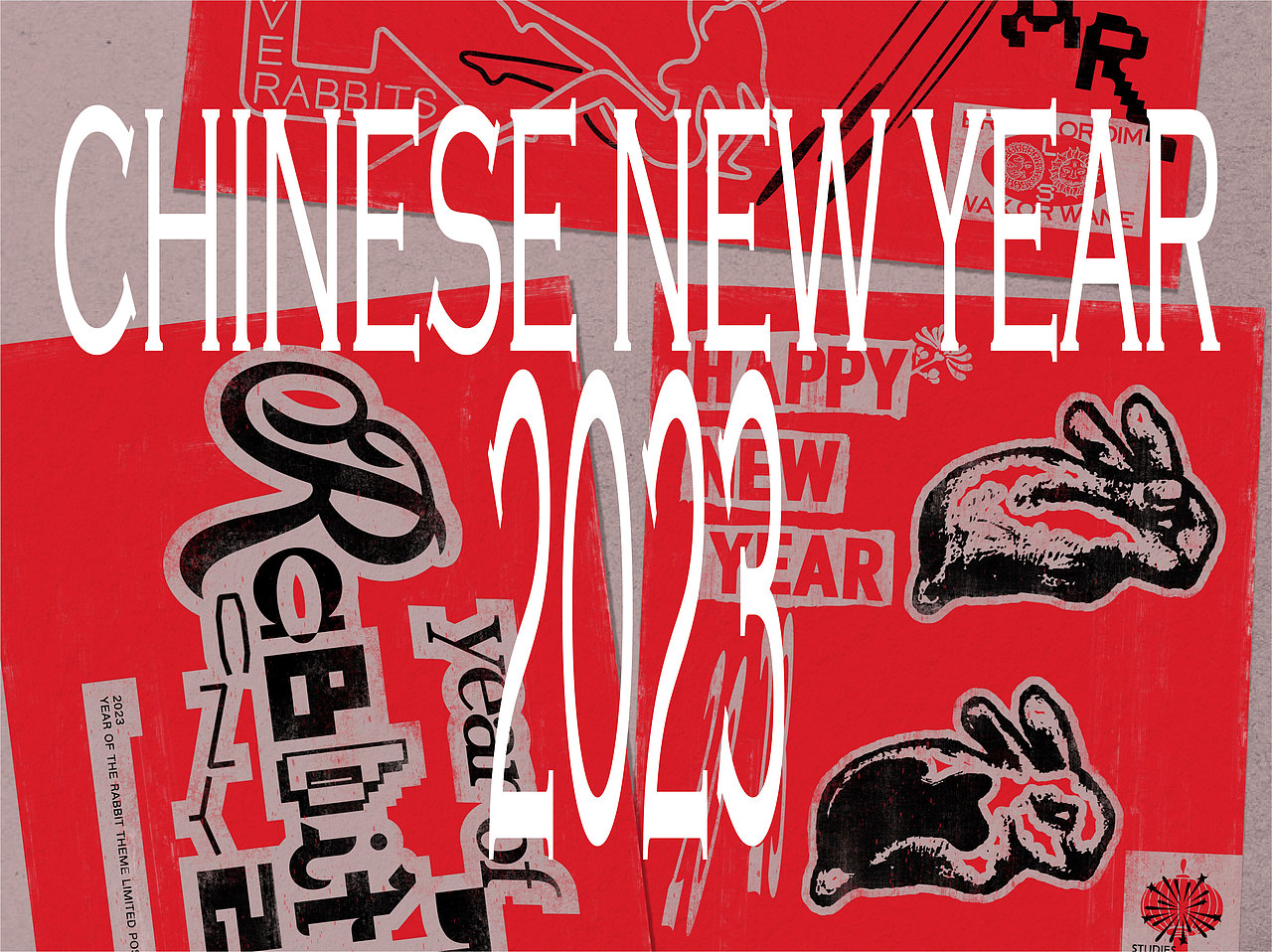 #賀歲#兔年# 2023主題海報&插畫設計（圖ZMzI4MjI4NDIw） - 宣傳物料 - 站酷設計師L_JF原創(chuàng)素材 - 站酷ZCOOL