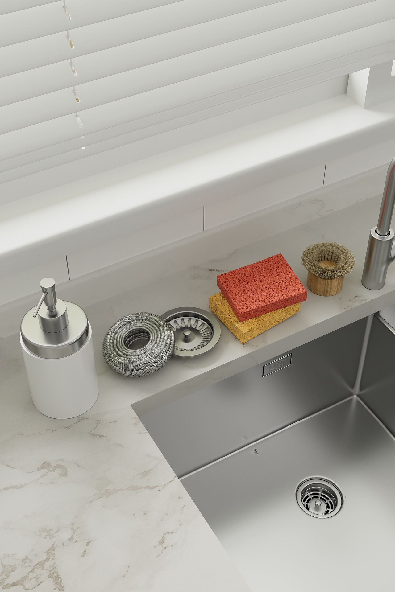 工作渲染节选——灰色沥水架