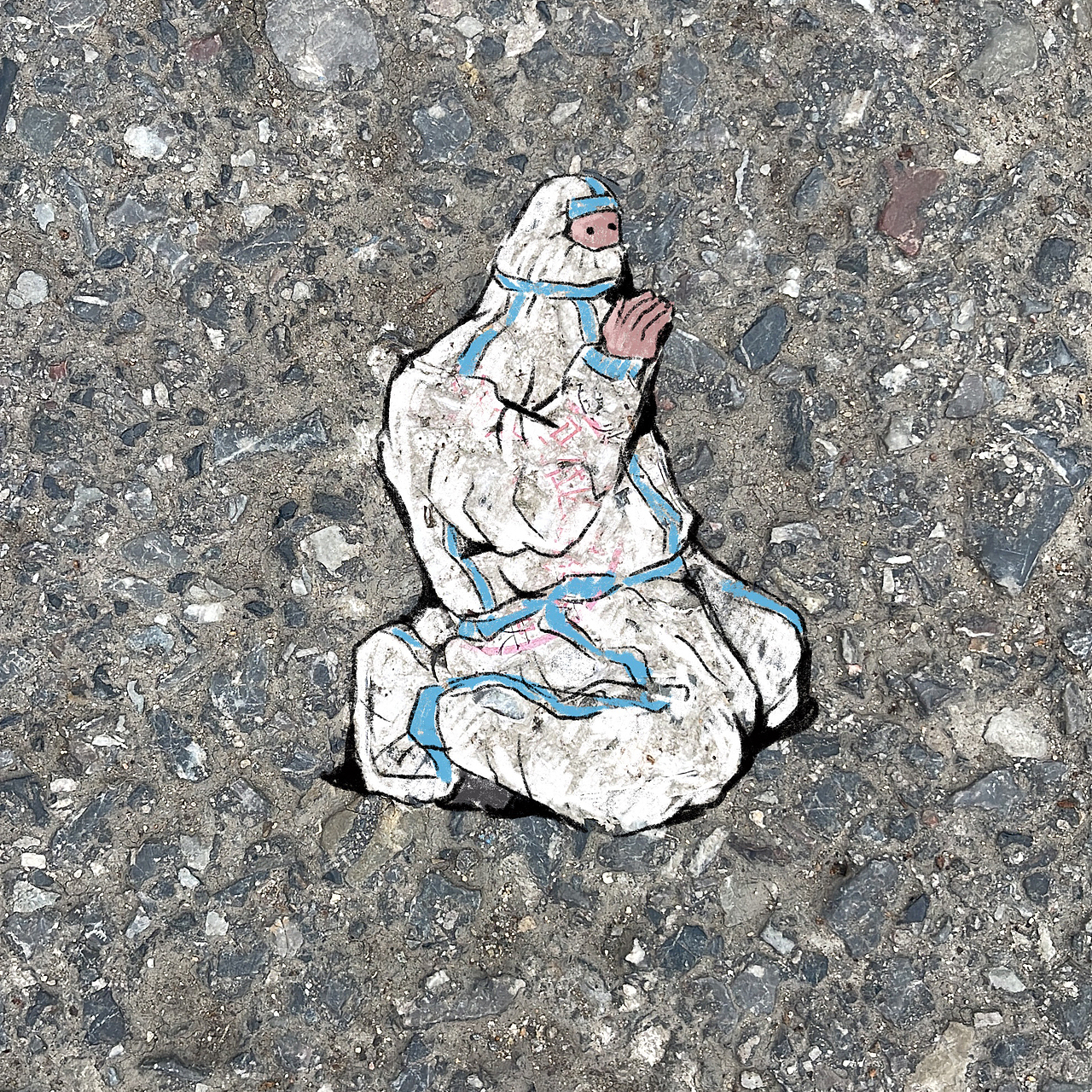 上海居家的两个多月画了超过六十个不同的大白