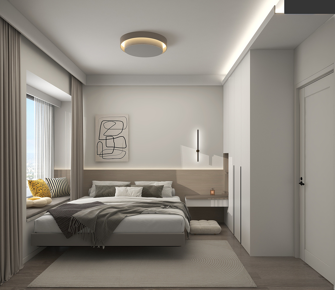 10月新作 | 75m² 治愈文艺奶油空间（图ZMzUzNzY4MTYw） - 家装设计 - 站酷设计师于境设计原创素材 - 站酷ZCOOL