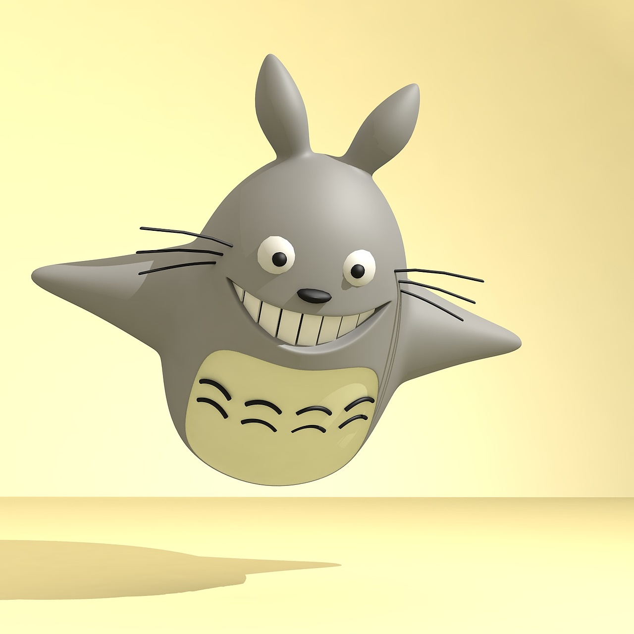 C4D 卡通形象建模-龙猫（图ZMzA3MDE2OTE2） - 人物/生物 - 站酷设计师百米汤原创素材 - 站酷ZCOOL