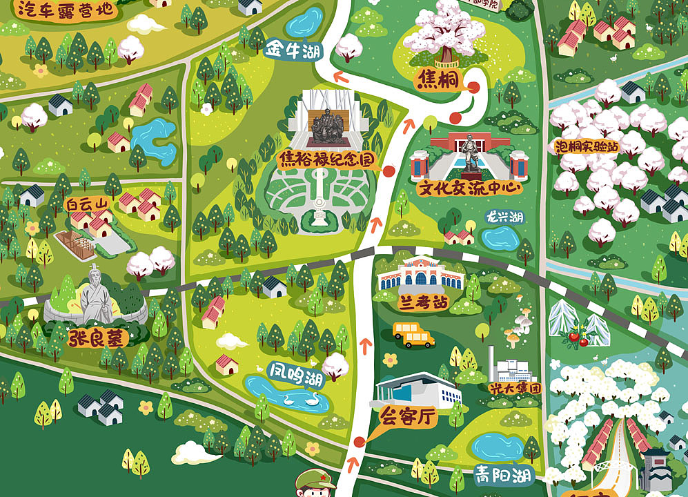 河南兰考手绘地图